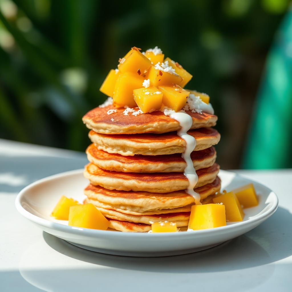 Mango & Coconut Pancakes